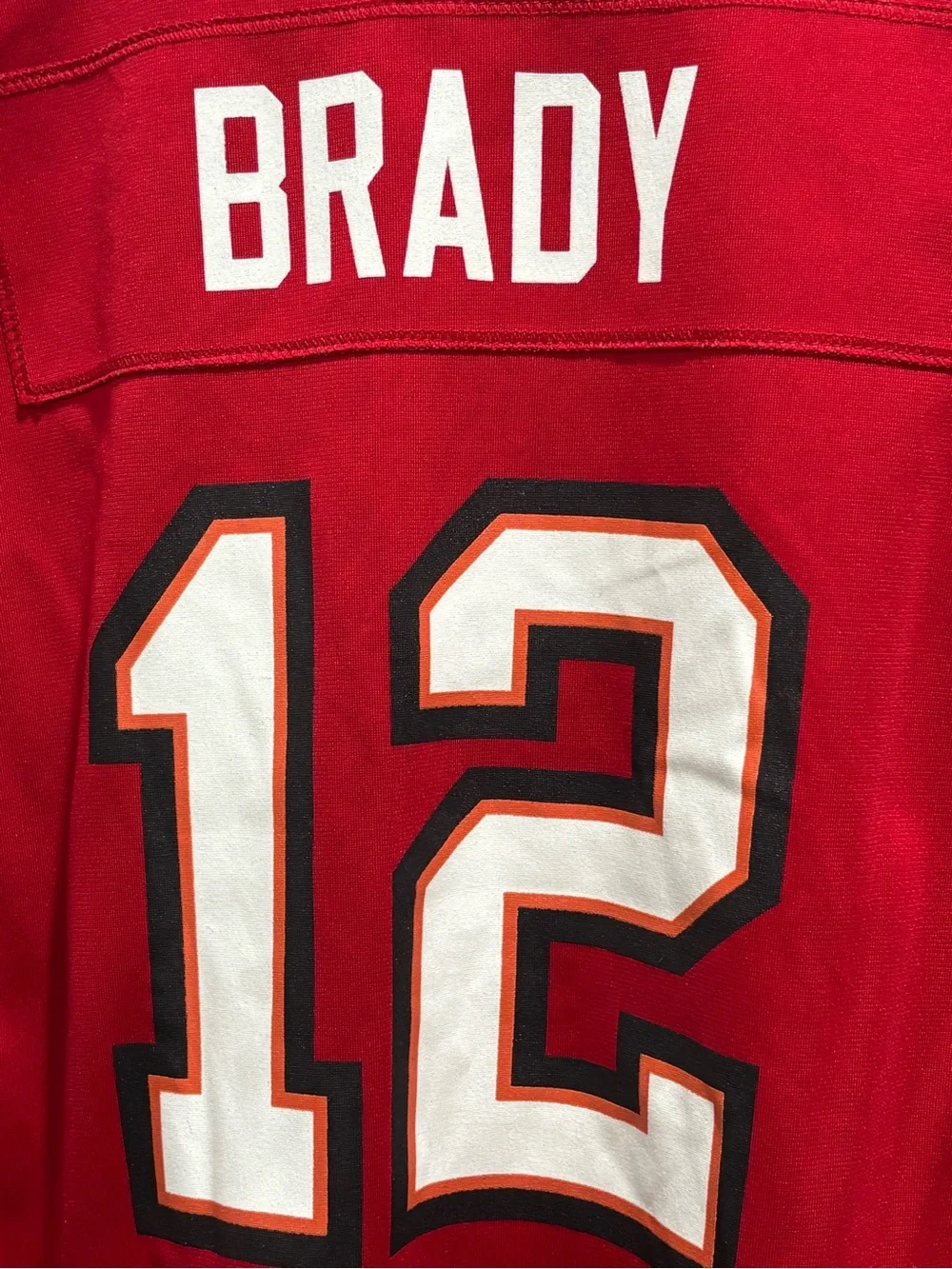 NFL Red On-Field Nike Football Jersey Collar Label